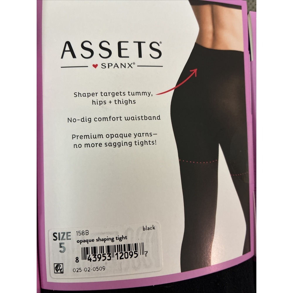 ASSETS by SPANX Women's High-Waist Shaping Tights LOT OF 3! Size 5 Black - 158B - Picture 6 of 7